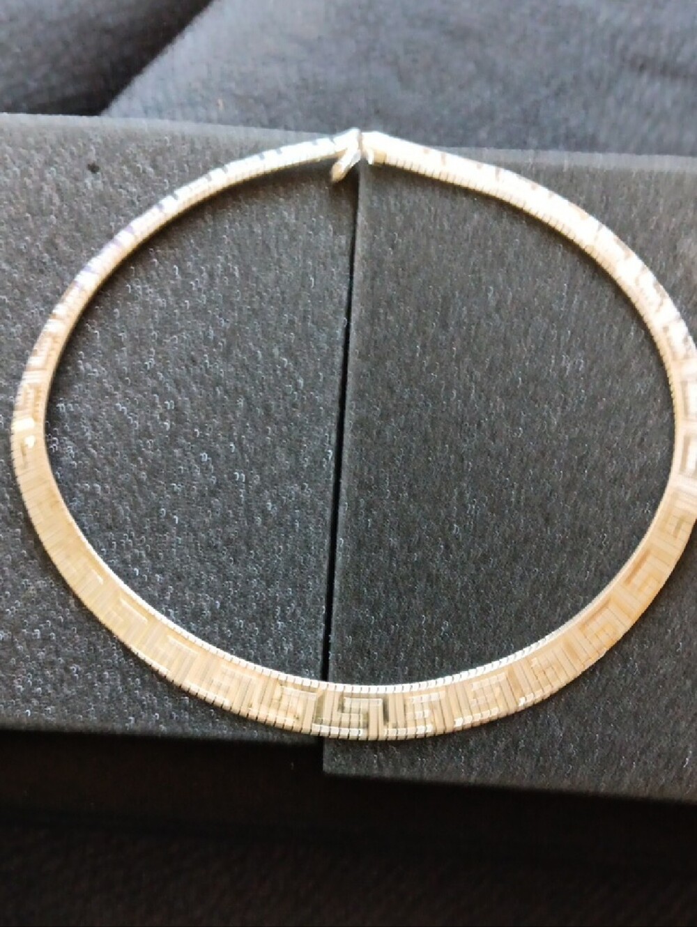 Elegant Women’s Italian Bronze Omega Choker Necklace